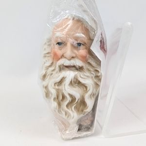 Porcelain Santa Head & Hands with Pattern & Instructions Doll Making Vintage NWT